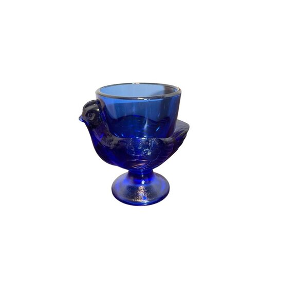 Arcoroc France Cobalt Blue Glass Egg Cup - Picture 1 of 7